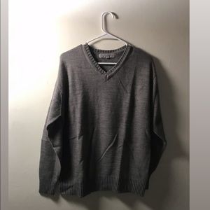 Gray V-Neck Knit